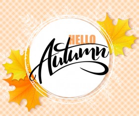 Autumn art background vectors 05