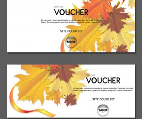 Autumn voucher template vector 05