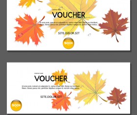 Autumn voucher template vector 06