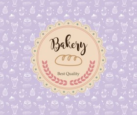 Bakery labels with background vector