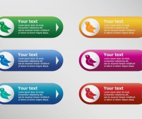 Banner colored infographic template vectors 05
