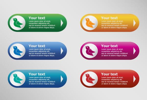Banner colored infographic template vectors 05