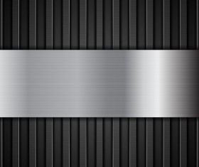 Black stripe metal background vector