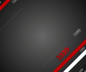 Black with red metal background and arrows vector