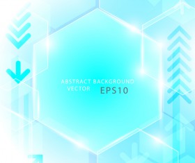 Blue abstract technology hexagon and geometric concept vector