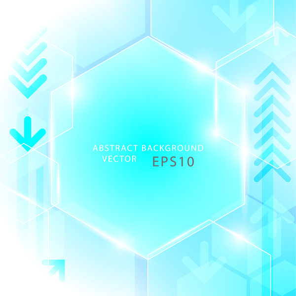 Blue abstract technology hexagon and geometric concept vector