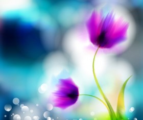 Blurs flower illustration vector 05