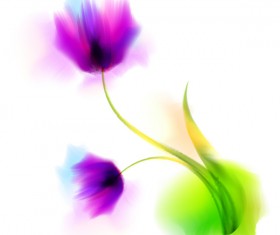 Blurs flower illustration vector 07
