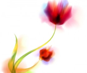 Blurs flower illustration vector 08