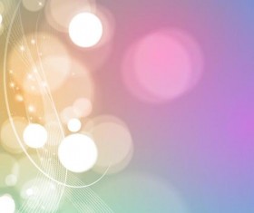Bokeh background with abstract wavy lines vector 02