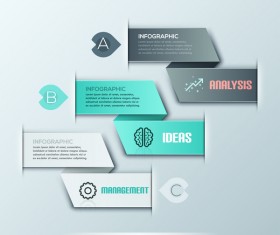 Bookmarks infographic template vector