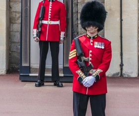 Buckingham Palace guard Stock Photo 01