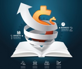 Business growth infographic vector