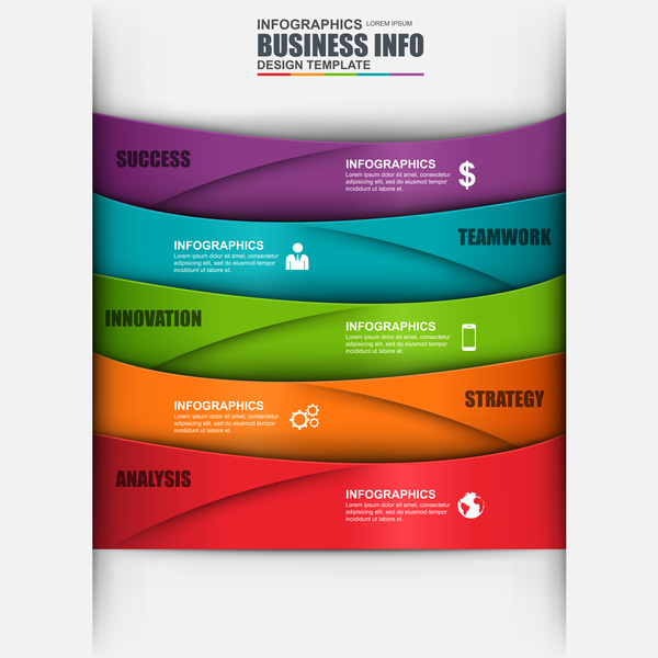 Business info design template vector