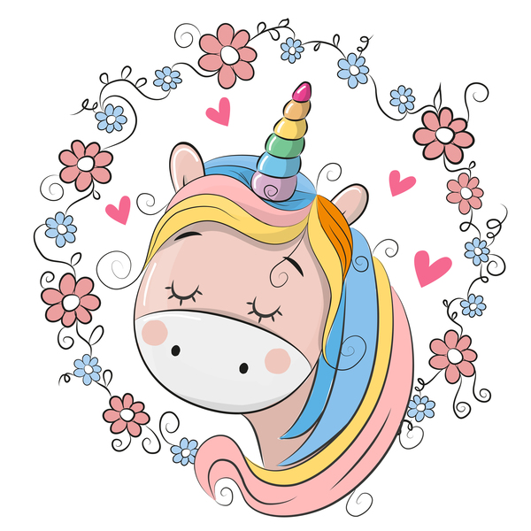 Cartoon unicorns cute vectors 01 free download
