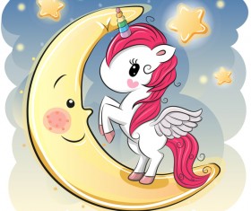 Cartoon unicorns cute vectors 11