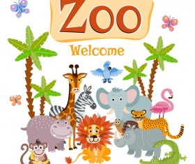Cartoon zoo illustration vector 03