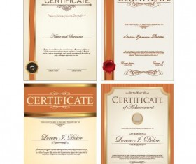 Certificate template vector kits 01