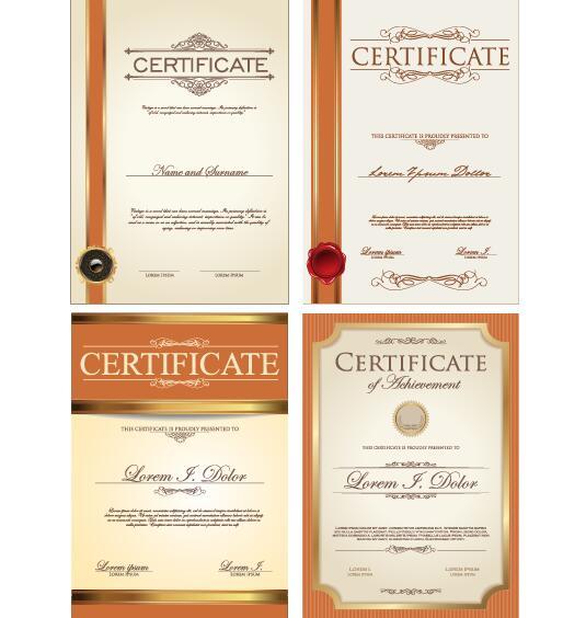 Certificate template vector kits 01