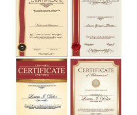 Certificate template vector kits 04