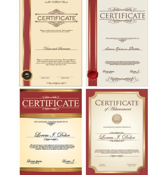 Certificate template vector kits 04