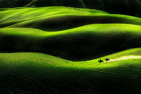 China Xinjiang Tianshan Mountains landscape Stock Photo