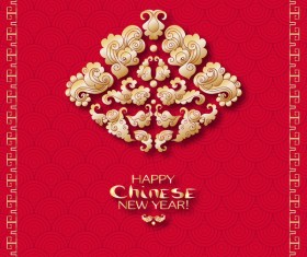 Chinese 2018 new year backgrounds vector material 02