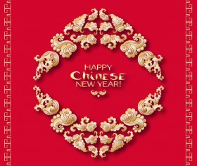 Chinese 2018 new year backgrounds vector material 06