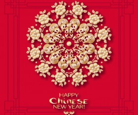 Chinese 2018 new year backgrounds vector material 07