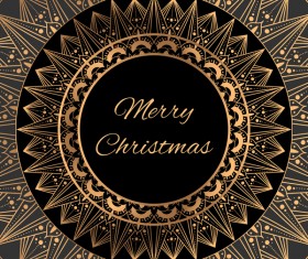 Christmas golden luxury frame vector material