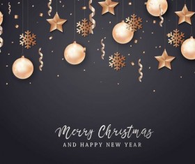 Christmas with 2018 ney year background and baubles vector 05