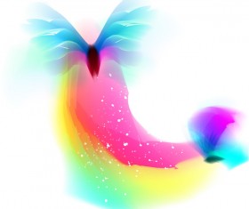Colored butterflies dream vector 01