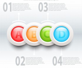 Colorful topics 3d circles vector design infographic illustration