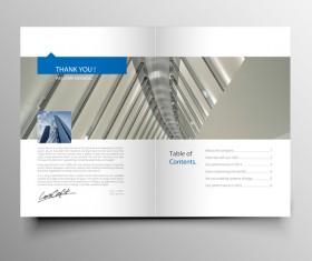 Company magazine with brochure cover template vector 03
