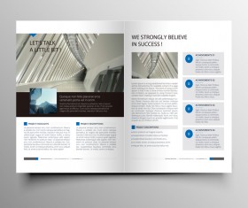 Company magazine with brochure cover template vector 05