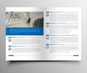 Company magazine with brochure cover template vector 06