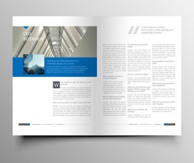 Company magazine with brochure cover template vector 07