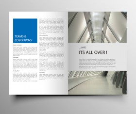 Company magazine with brochure cover template vector 09