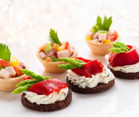 Coveted seafood salad shrimp and crab lobster meat Stock Photo 04