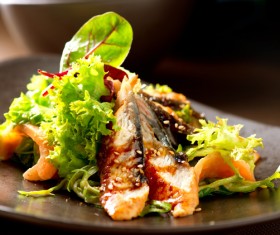 Coveted seafood salad shrimp and crab lobster meat Stock Photo 05