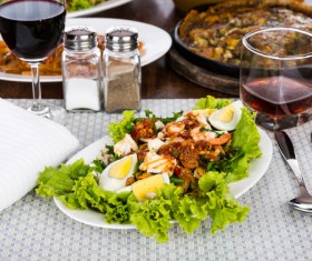 Coveted seafood salad shrimp and crab lobster meat Stock Photo 06