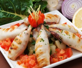 Coveted seafood salad shrimp and crab lobster meat Stock Photo 10