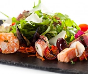 Coveted seafood salad shrimp and crab lobster meat Stock Photo 11