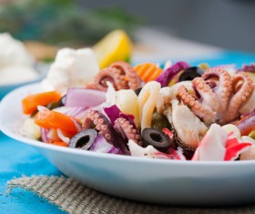 Coveted seafood salad shrimp and crab lobster meat Stock Photo 17