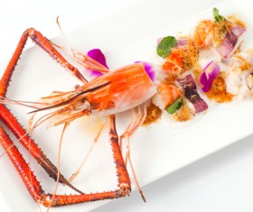 Coveted seafood salad shrimp and crab lobster meat Stock Photo 20