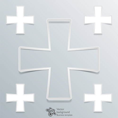 Cross symbol background vecto