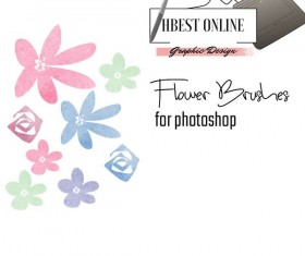 Cute Flower photoshop brushes