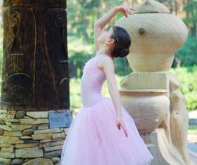 Dance ballet little girl Stock Photo