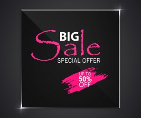 Dark sale background vector material