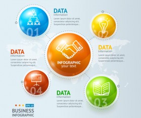 Data information business infographic template vector